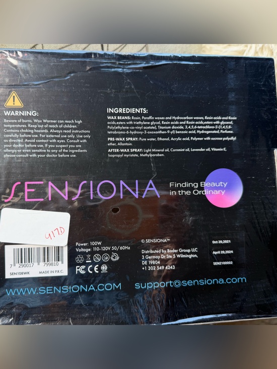 SENSIONA Wax Machine Kit, Professional Hot Wax Warmer Hair Removal, Complete NIB main image 7